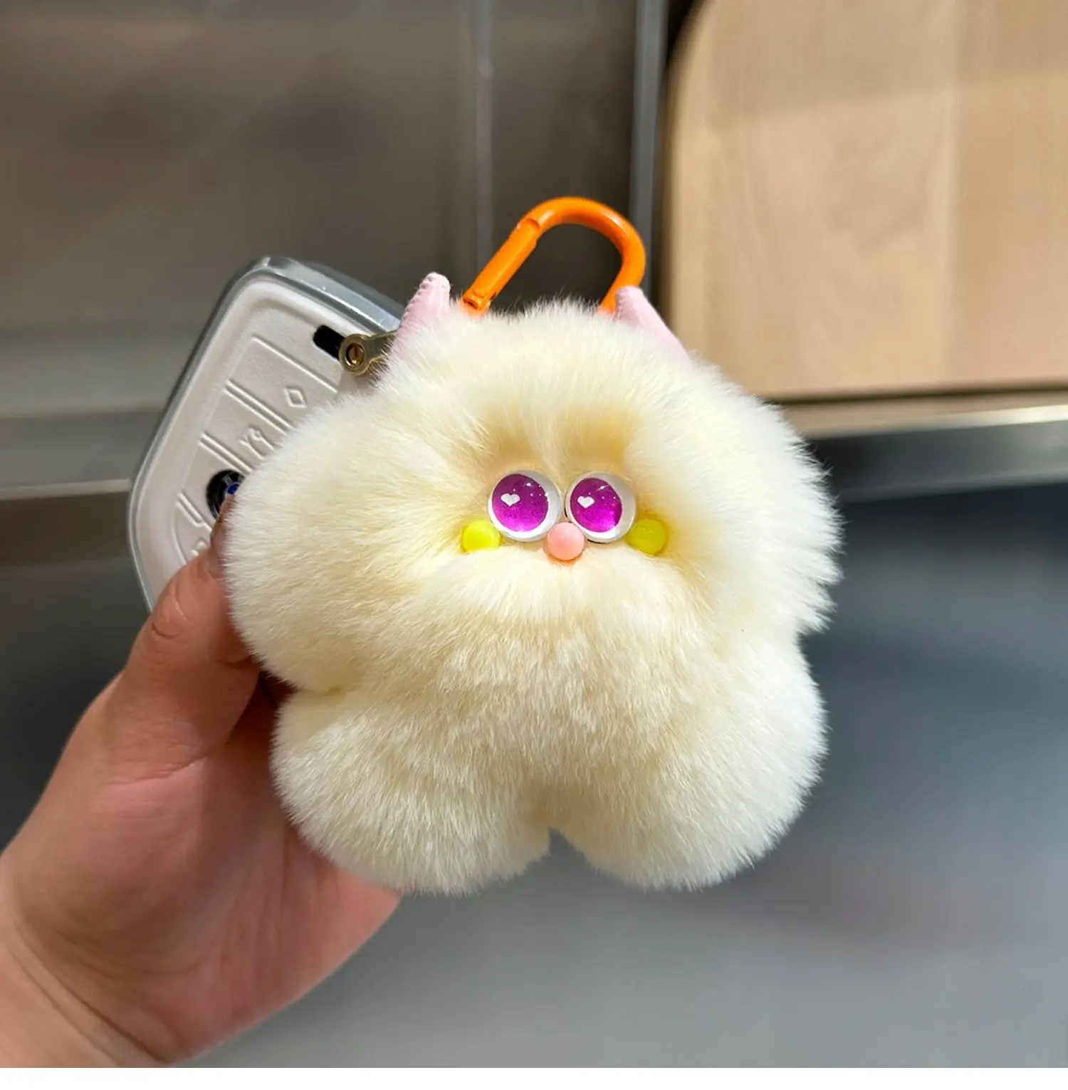 Rex Rabbit Fur Made Cute Calf Pendant Real Fur Plush Doll Bag Pendant Mini Plush Keychain