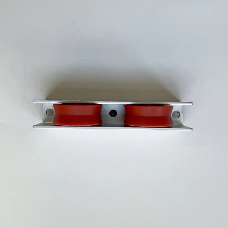 Anodised Aluminium Double Wheels Sliding Windows Wheels V Groove Pulley Roller Track