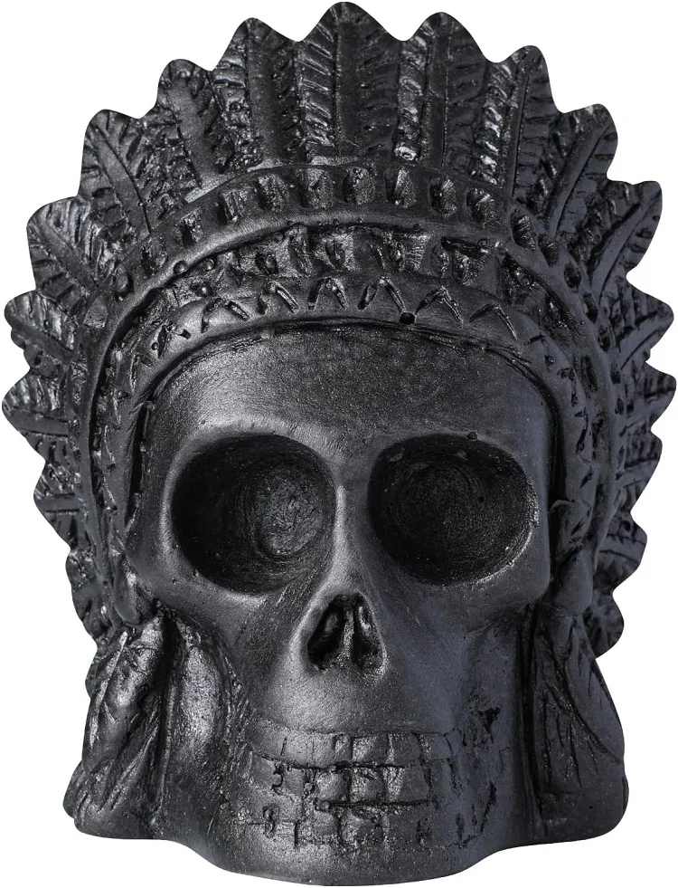 Ceramic black scream whistle aztec death screaming