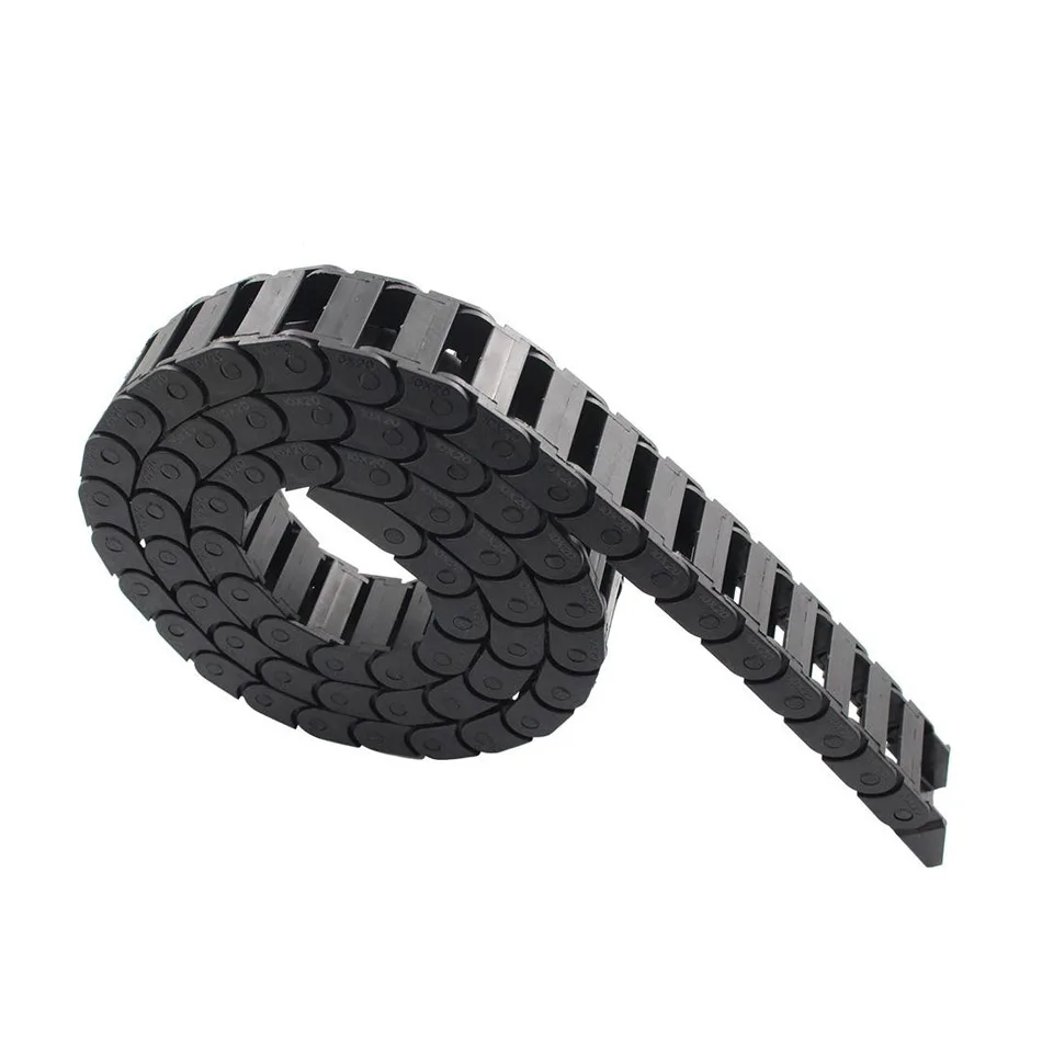 TWOTREES 10X20mm 1m Nylon PA66 Black Plastic Flexible Drag Chains Cable Wire Carrier Open Type for 3D Printer and CNC Machines