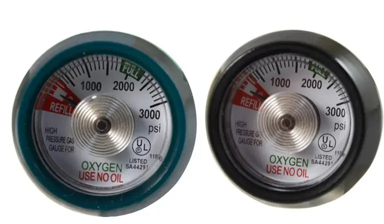 approved oxygen spiral tube pressure gauge 4000psi /medical oxygen spiral tube gauge