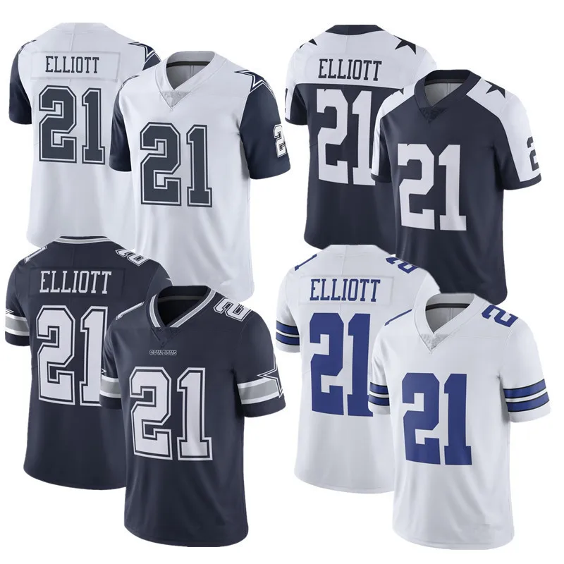 Dallas Ceedee Lamb 88 Cowboy Dak Prescott 4 Ezekiel Elliott 21 Leighton Vander Esch 55 American Foortball Jersey Wear