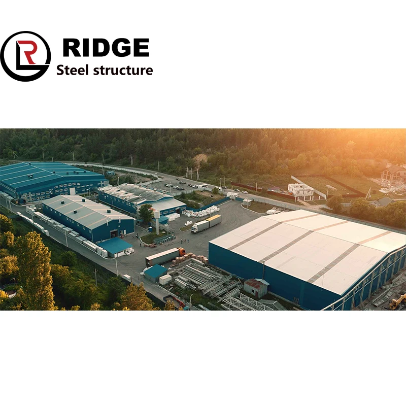 Prefab easy insulation metal building structure to construct warehouse office