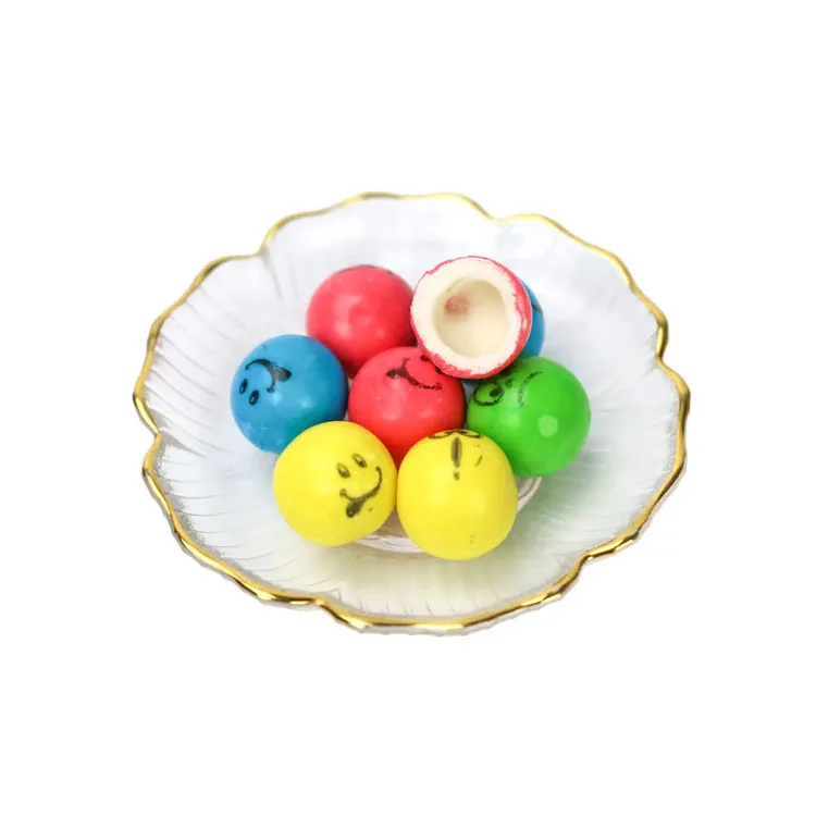 Oem Smile Printing Bubble Chewing Gum Balls