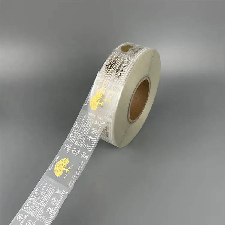 Waterproof Clear Label For Essential Oil Bottle Cosmetic Sticker Bottle Label Silk Screen Printing Cosmetic Transparent Label