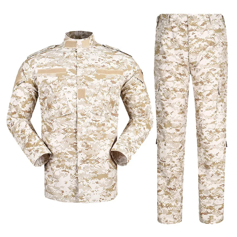 Men Tactical Uniforms Acu Universal  Suit Camouflage Ripstop Security Guard Uniform