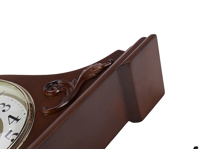 
Home living room classic table clock wood mute scanning craft wooden clock 