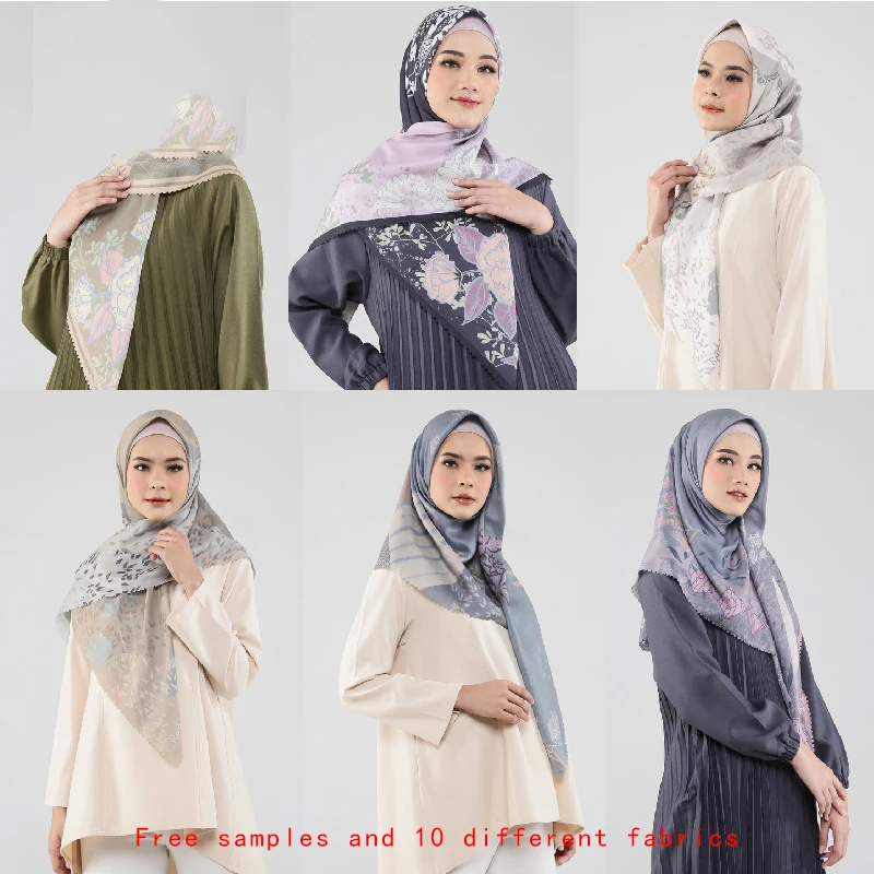 Custom Wholesale Fashion Islam Malaysia Muslim Women Hijab Chiffon Scarf Plain Solid Color Hijabs Shawls