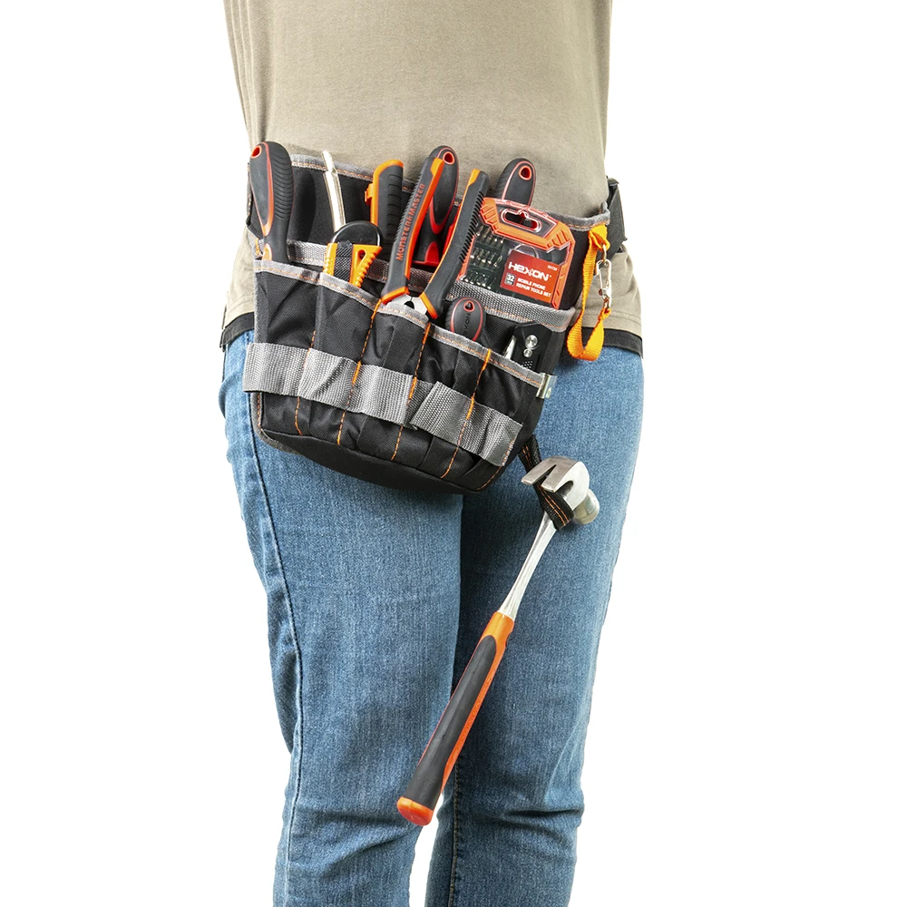 Oxford canvas multi pocket handyman nesting compact tool utility belt pouch small electricians holster belt tool pouch