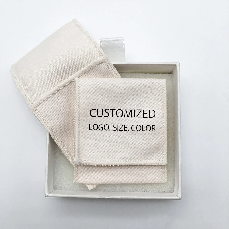 Canvas Cotton Jewelry Packaging Pouch Bag Jewelry Linen Pouch Jewellery Pouch Jewellery Packaging Envelope Bag
