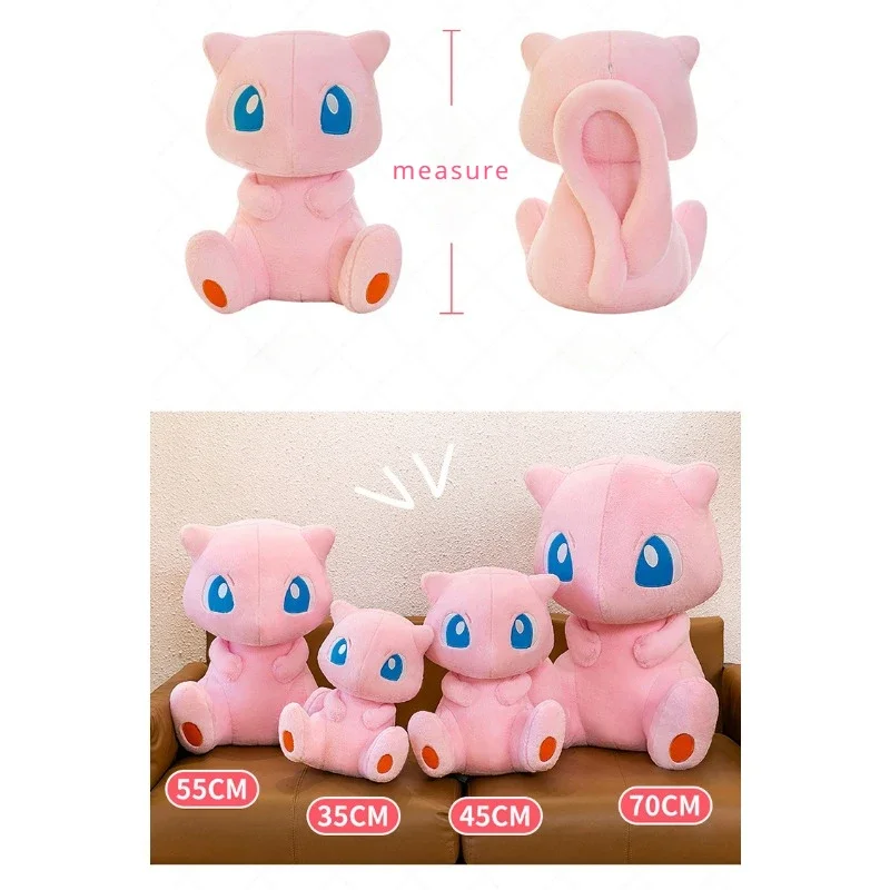 New Pokemones Mew Plush Cute Huge Toys Pink Mew Anime Doll Cute Stuffed Plushie Gift For Children Birthday Kids