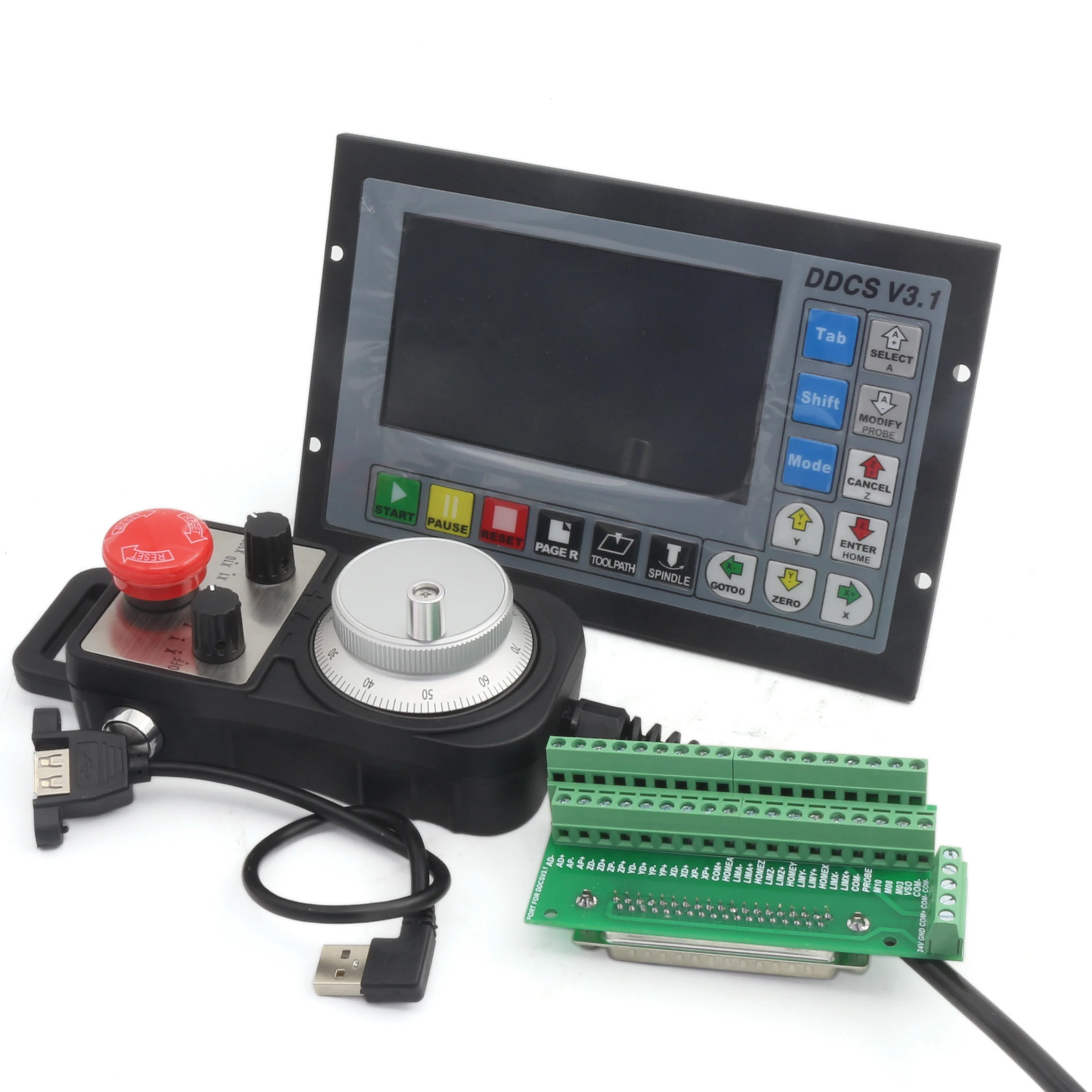 [EU] DDCSV3.1 500 кГц 4 оси Оффлайн автономный CNC контроллер движения системы PLC г-код Servo шаговый двигатель + MPG