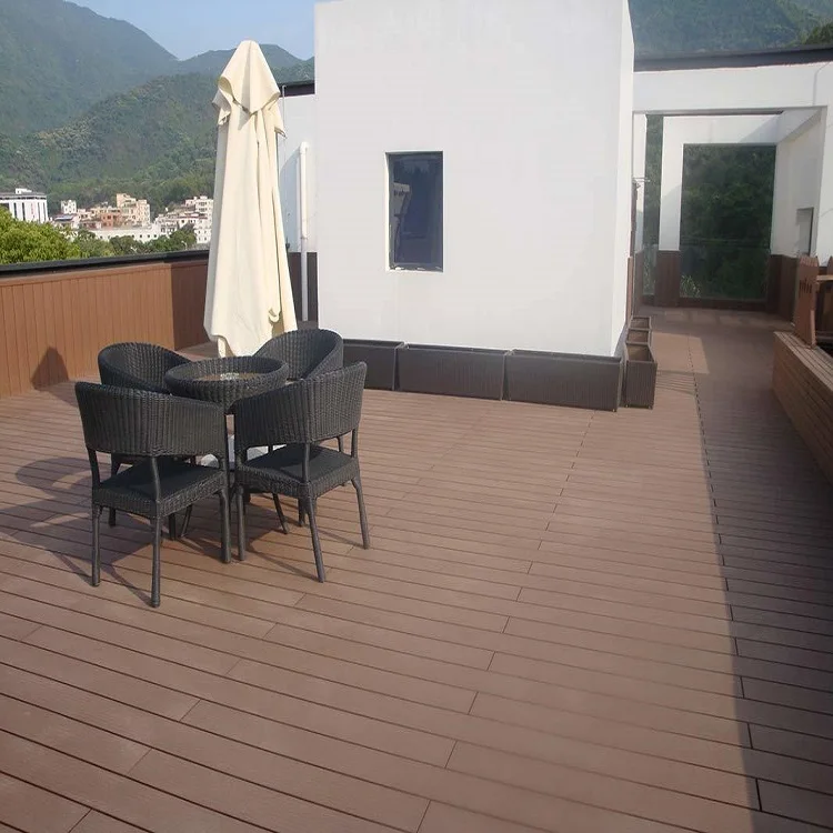 Waterproof Engineered Wood Flooring WPC Deking Anti-uv WPC Click Deck