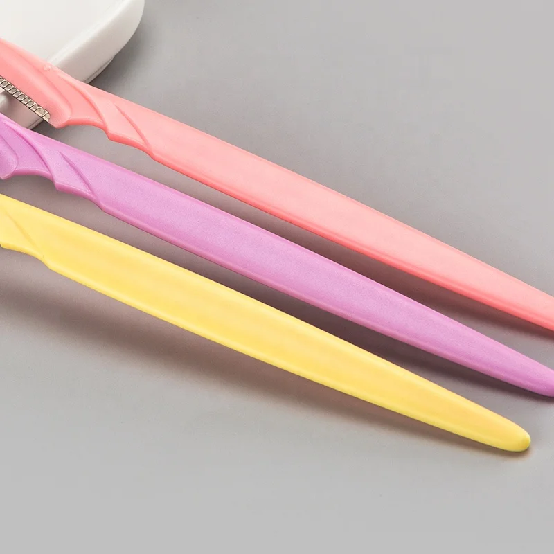 Customized disposable dermaplane skin care tool eyebrow razor blades