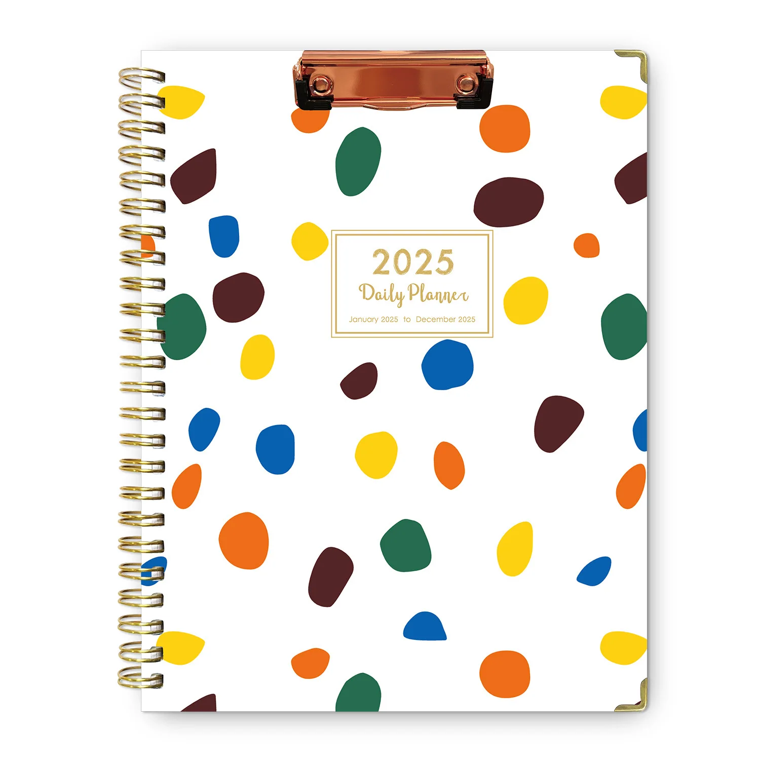 2025 New style A4 Coil Note pad Plate clamp Daily plan Schedule planner School supplies LOGO Customizable