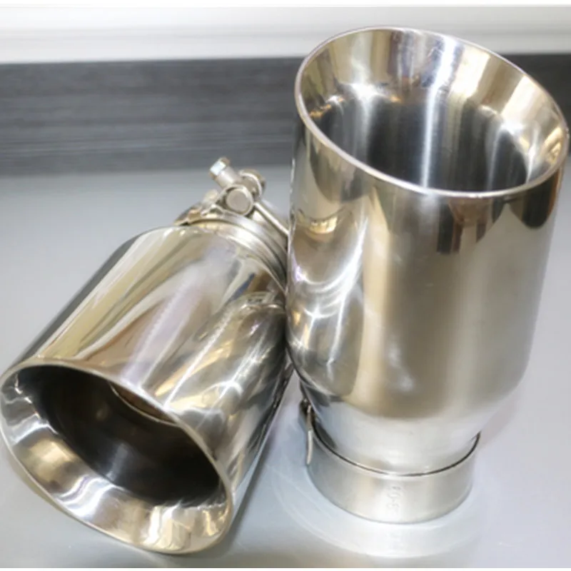 Newest Style stainless steel universal exhaust system end pipe+car exhaust tip 1 piece