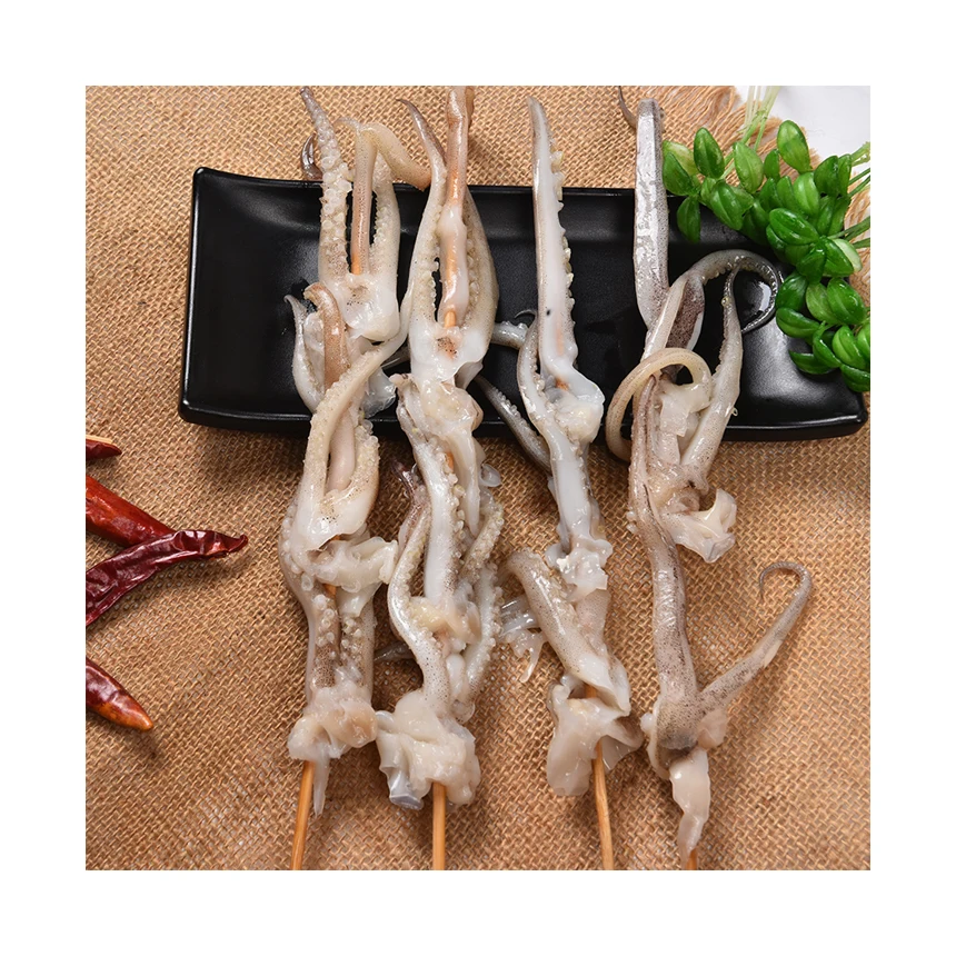 Factory direct sale natural seafood squid dragon beard skewers nutrition healthy barbecue skewers