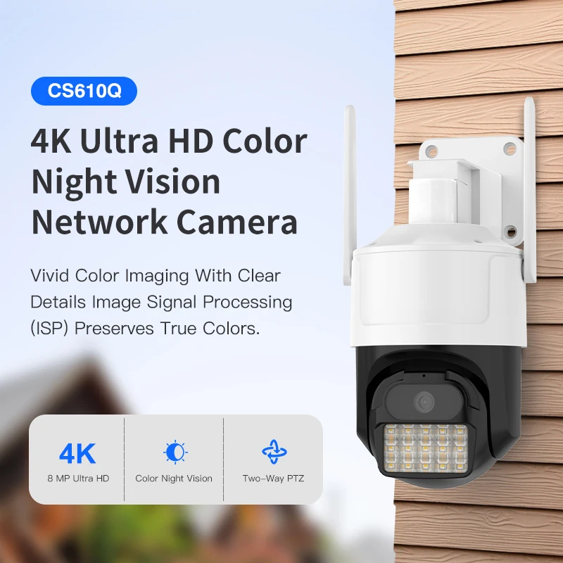 Wireless 4MP HD Smart CCTV Camera Dual Band WiFi Outdoor Security Night Vision PTZ Cloud Storage CMOS Sensor NVR SD Card Options