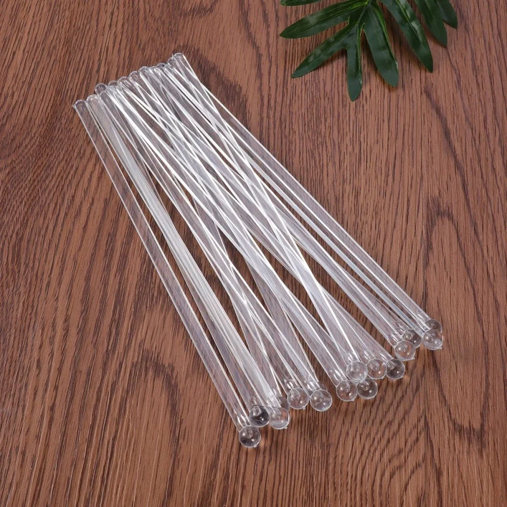 Custom clear Plastic Acrylic Long Drink Cocktail Mixing Stir Sticks