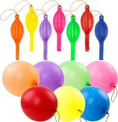 Nicr Inflatable Punching Latex Balloon For Kids Bounce Balloons With Rubber Band Handle Children Birthday Party Favors