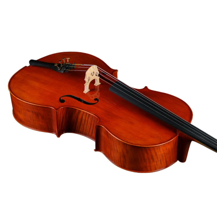 Shine color size 4/4 Flamed Solidwood Cello for professional use