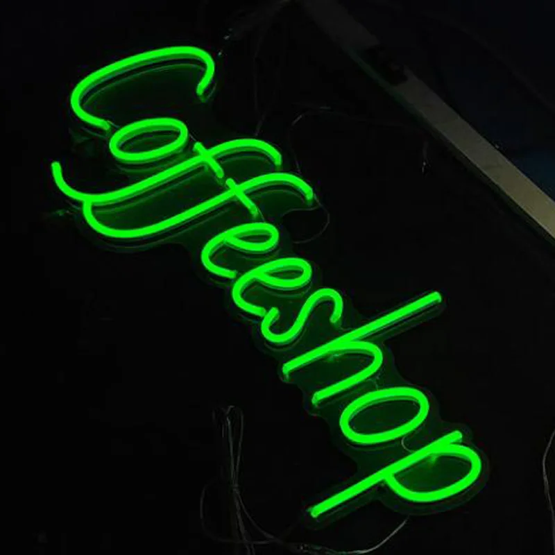 Custom wall mount coffee neon sign custom word letter and logo acrylic led custom logo neon