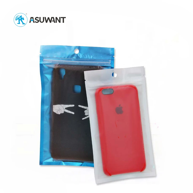 Custom Compound Element Heat Seal Foil Zip Lock Plastic Mobile Phone Accessories Packaging Bags for Headset Cases