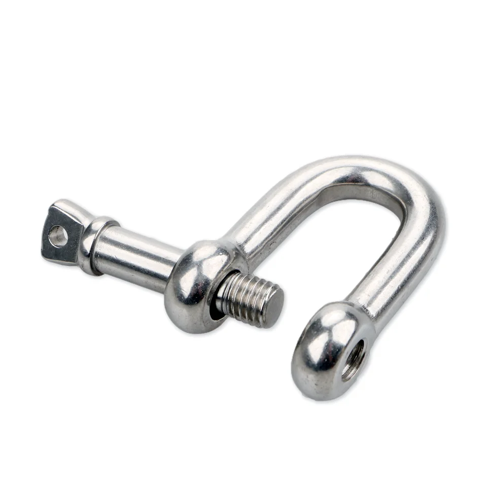 D Shackles Factory 304 201 Galvanized Stainless Steel Guangdong Foshan Silver Stainless Steel European Type Large Dee Shackle Ss