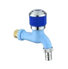 Plastic PP ABS faucet cold water faucet quick opening Blue  brown yellow  white green faucet