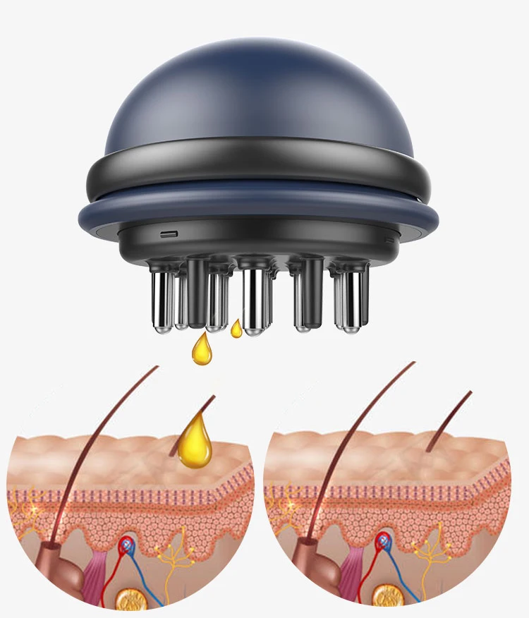 China Manufacturer Electric Hot Cold Hair Combs Scalp Massager Shampoo Brush Detangling Guide Comb