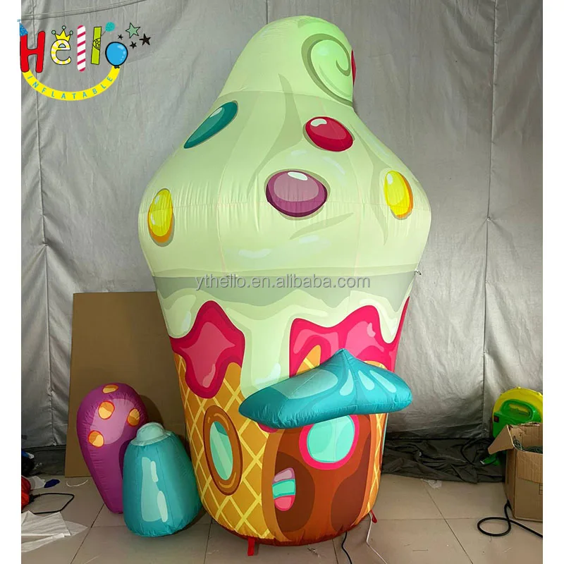 2023 Hot sale giant inflatable ice cream cone, custom ice cream inflatable for advertising