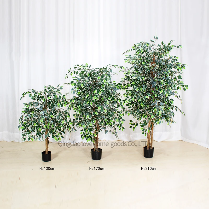 Wholesale Cheap 3ft 6ft Artificial Banyan Tree and Rubber Plant Plastic Material for Christmas and Halloween Wedding Decoration