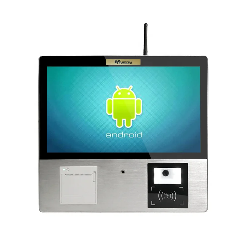 Winson Android 7.1 Payment Kiosk with Thermal Printer for Chain Retail/Supermarket Android Mini Kiosk