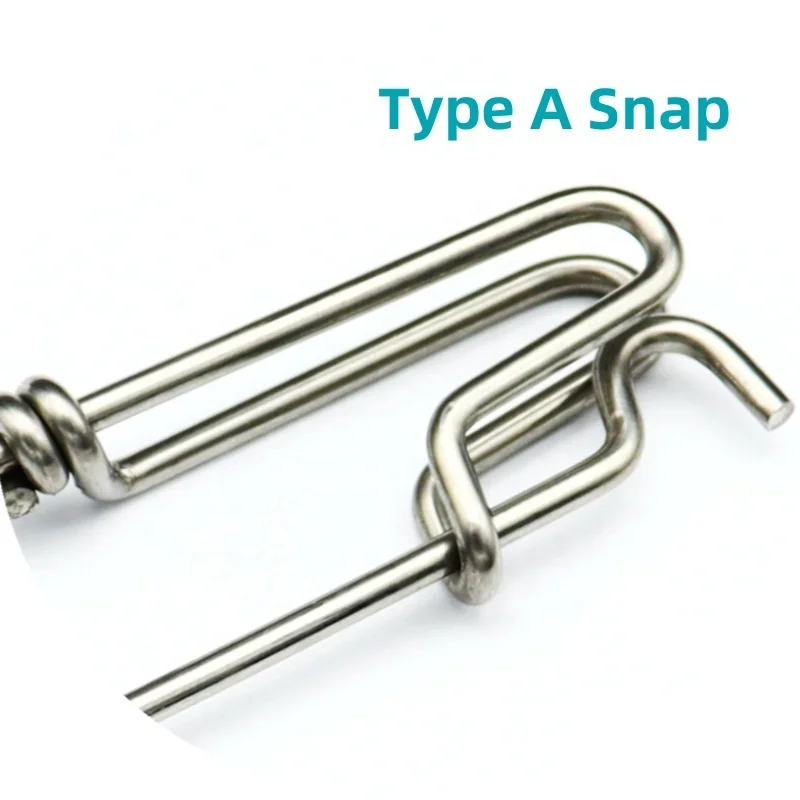 Long line clips A-type snap powerful stainless steel connector eye-opening clips Fishing Swivel Tuna Clip tuna shark Snap