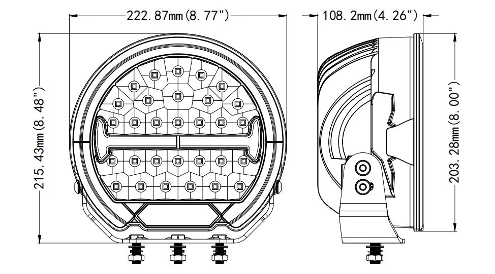 Wholesale Work Light For Truck 7/9 inch Flood 1 LED Headlight 300W Work touch lumina Spot Beam Round Offroad Driving Light