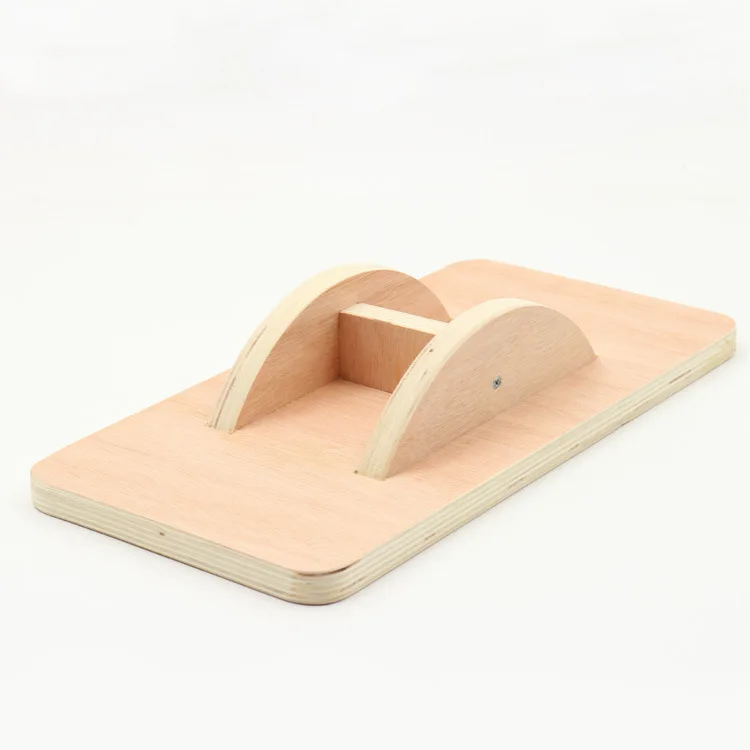 Wholesale Fitness Stability Solid Wooden Rectangle Training Wobble Rocker Balance Board Balancing toys