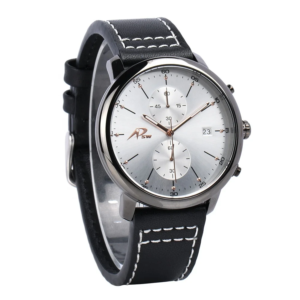 Customized steel mesh band waterproof watch black metal case wristband water resistant 5ATM watches