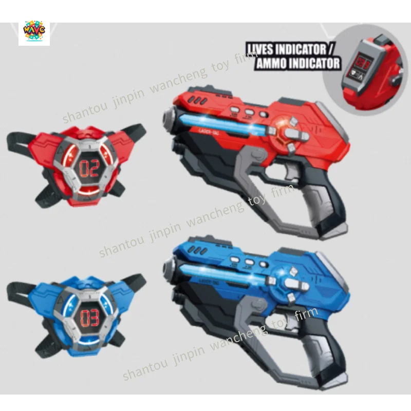 Laser Tag Guns Set Of 4 With Digital LED Score Display Vests, Infrared Multi-Function Toy Guns, Lazer Tag Gift Toy For Teen Kids