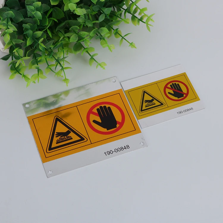 Factory price equipment metal tag nameplate