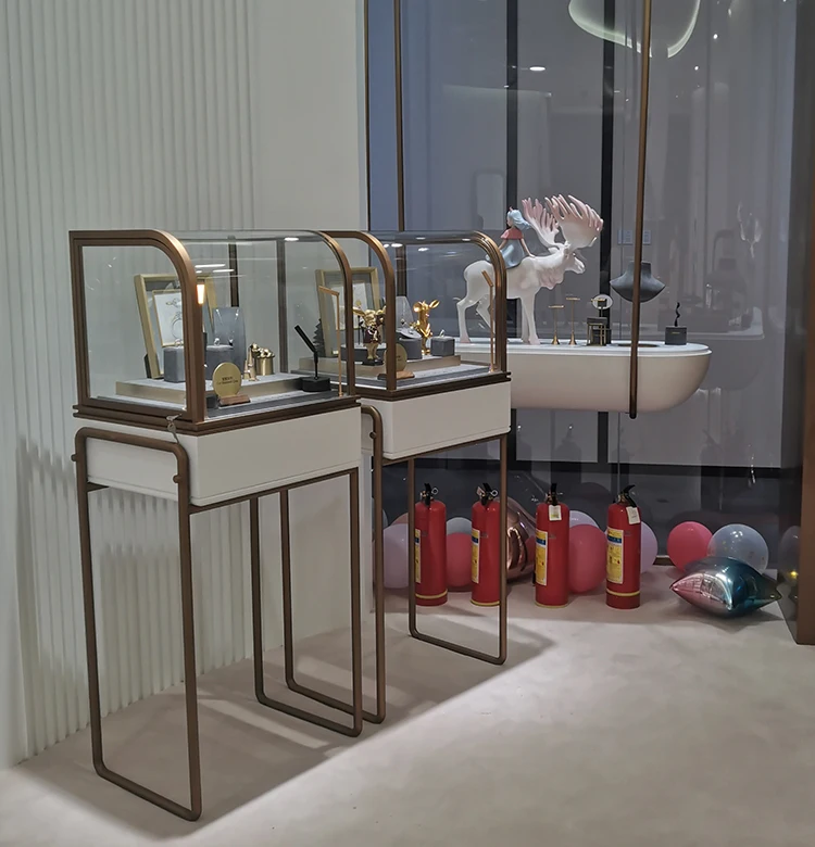 High-end jewelry display cabinet showcase manufacturers luxury glass gold jewelry display rack display rack factory direct sales