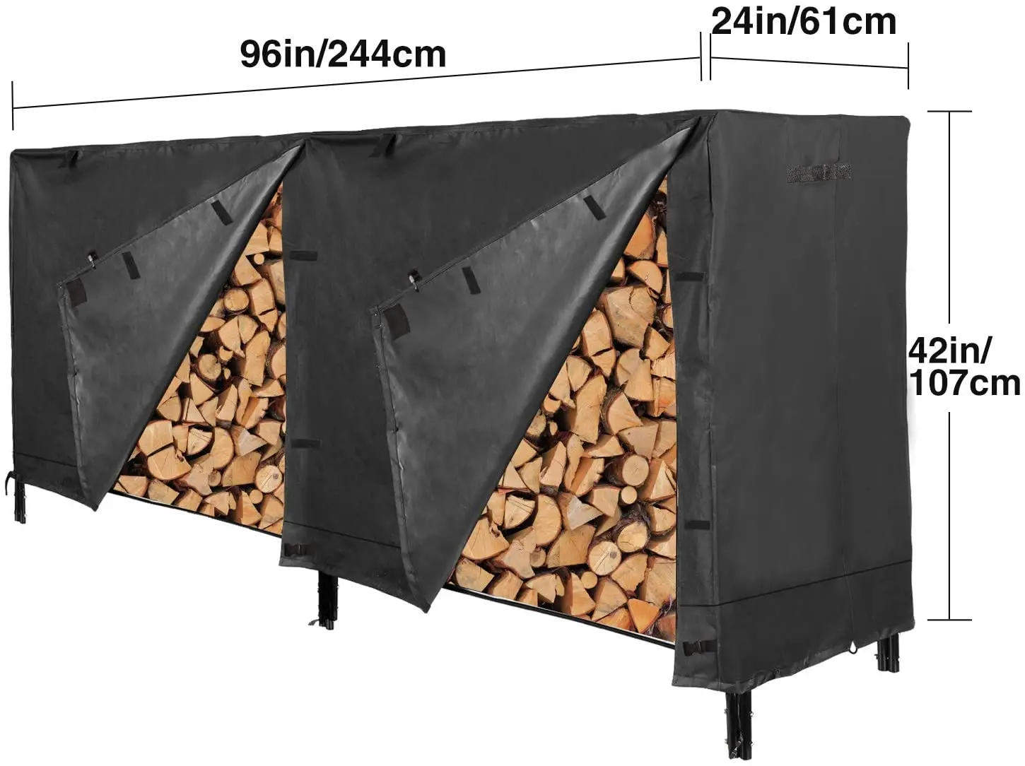 Wholesale Firewood log Rack cover Heavy Duty and Water Resistant firewood rack with cover