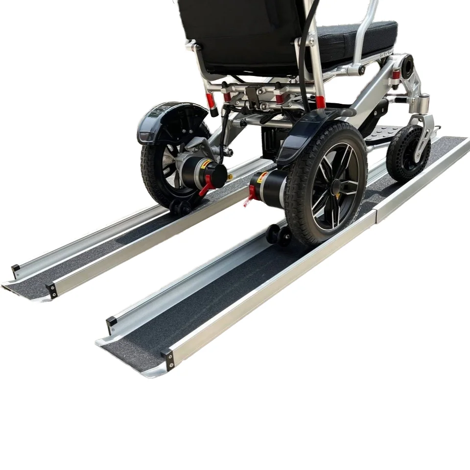 Lightweight Aluminum Alloy Telescopic Portable Folding Wheelchair Ramp Customized Size for Climbing Stairs Modern Design