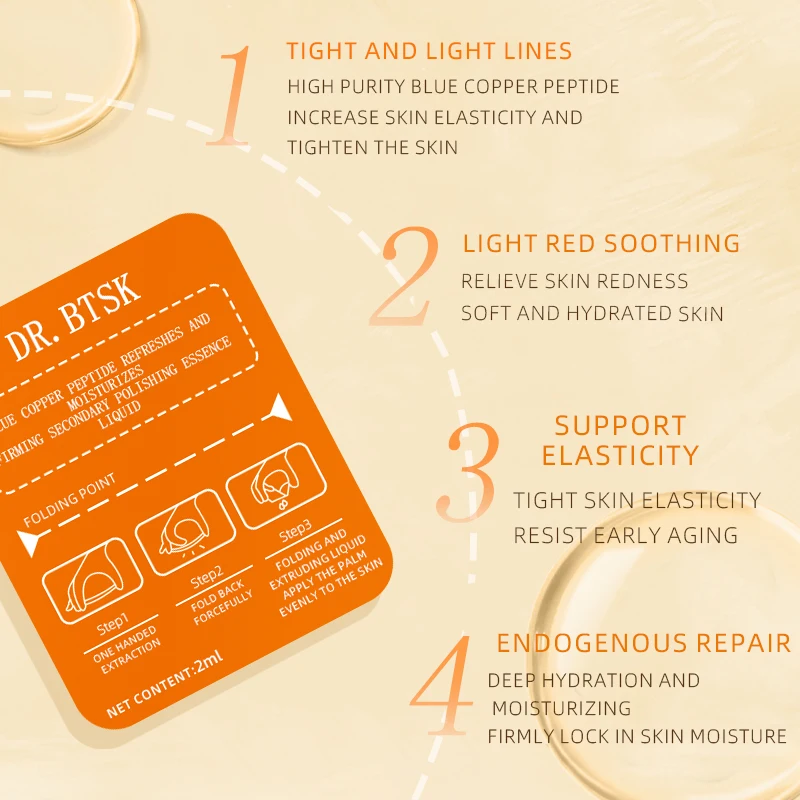 OEM Customizable Blue Copper Peptide Firming Essence Card Cream Second-Purpose Whitening Moisturizing Source Face Factory