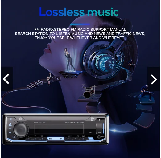 1din Car Mp3 Mp4 Player With Fm Transmitter Bluetooths Transmitter Reproductor Mp3 De Carro Car Stereo