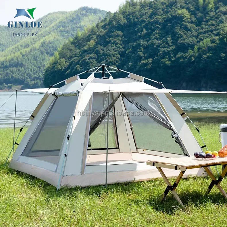 GINLOE inflatable air tent air beam polyester nylon tent inflatable camping outdoor for 8 person air tent co