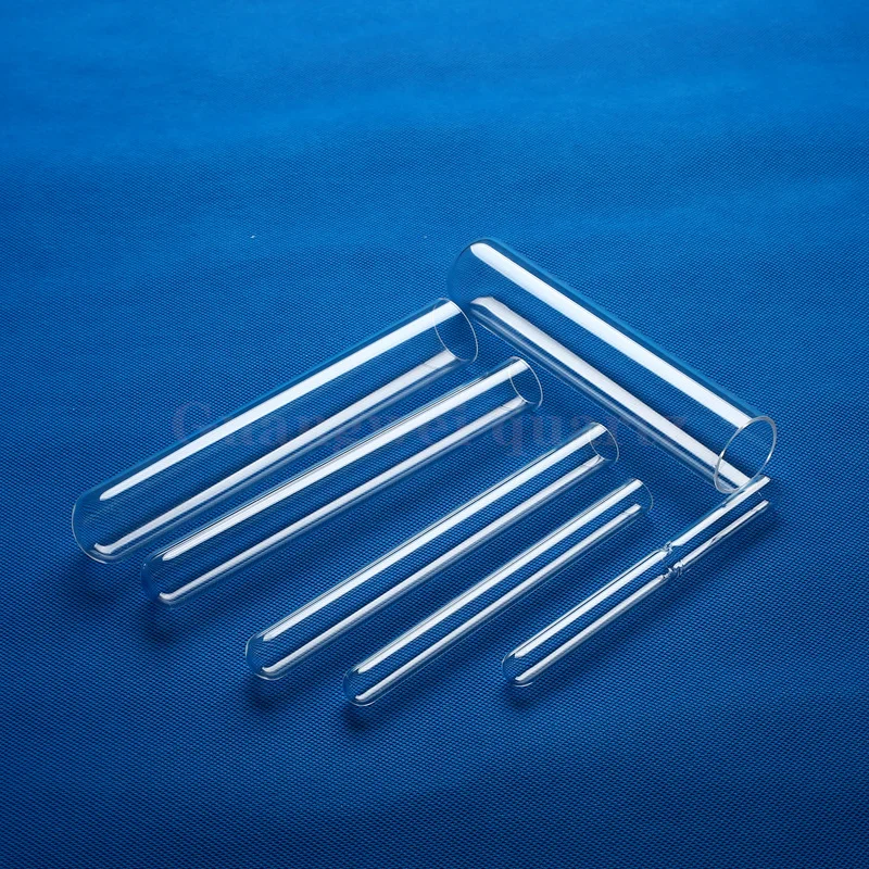 Solid manufacturers can customize high purity quartz glass tube transparent quartz test tube