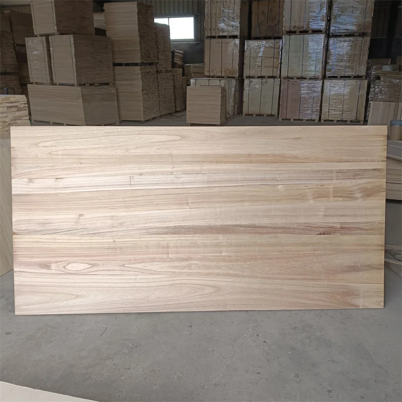 High quality solid paulownia wood edge glued board  Paulownia Wood Timber whit oak wood