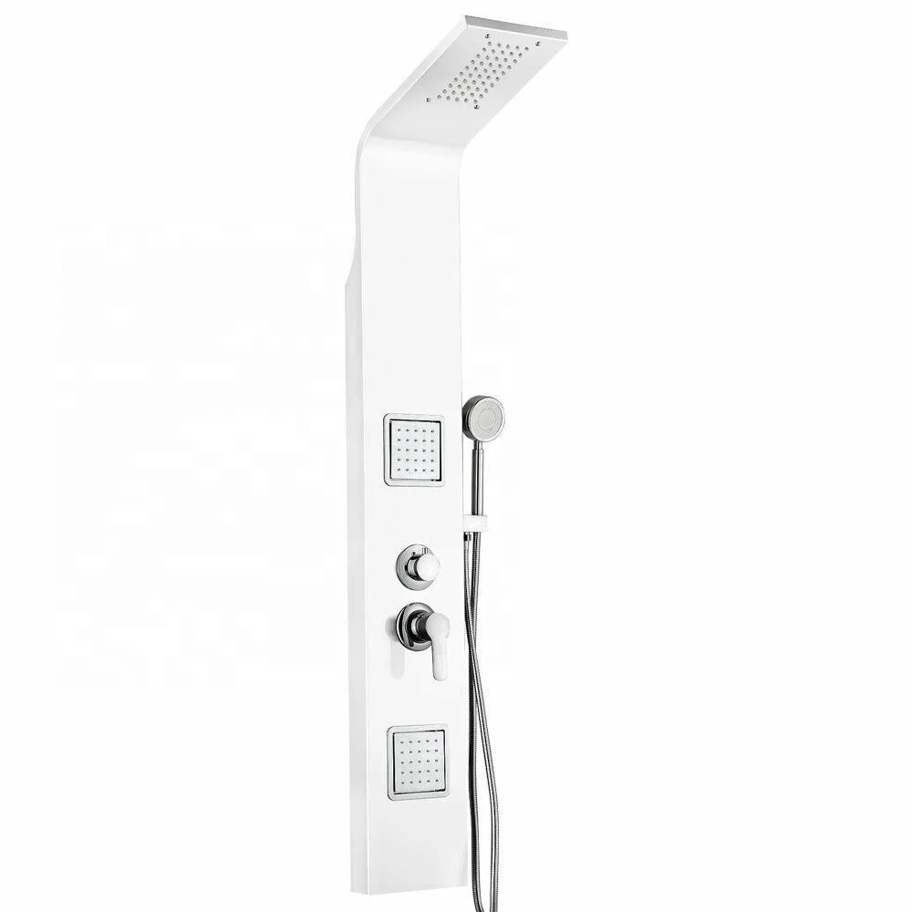 Hot Sale 304 Stainless Steel Shower System Wall Mount Bathroom Waterfall Rainfall Shower Panel With Adjustable Shower Jets