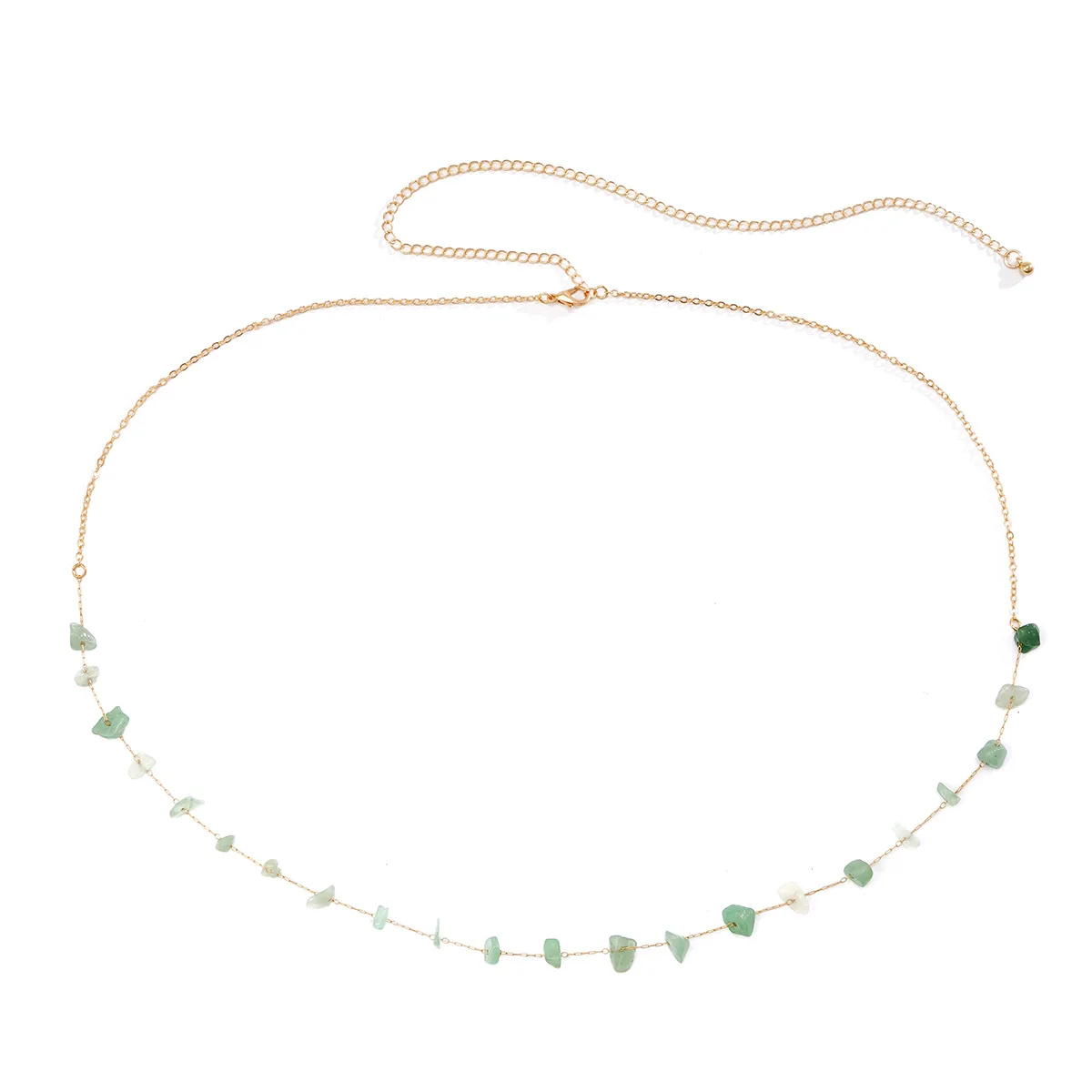 Free  shipping  Single Layer Metal Thin Chain Body Chain Simple Beach Sexy Gravel Braided Waist Chain Women