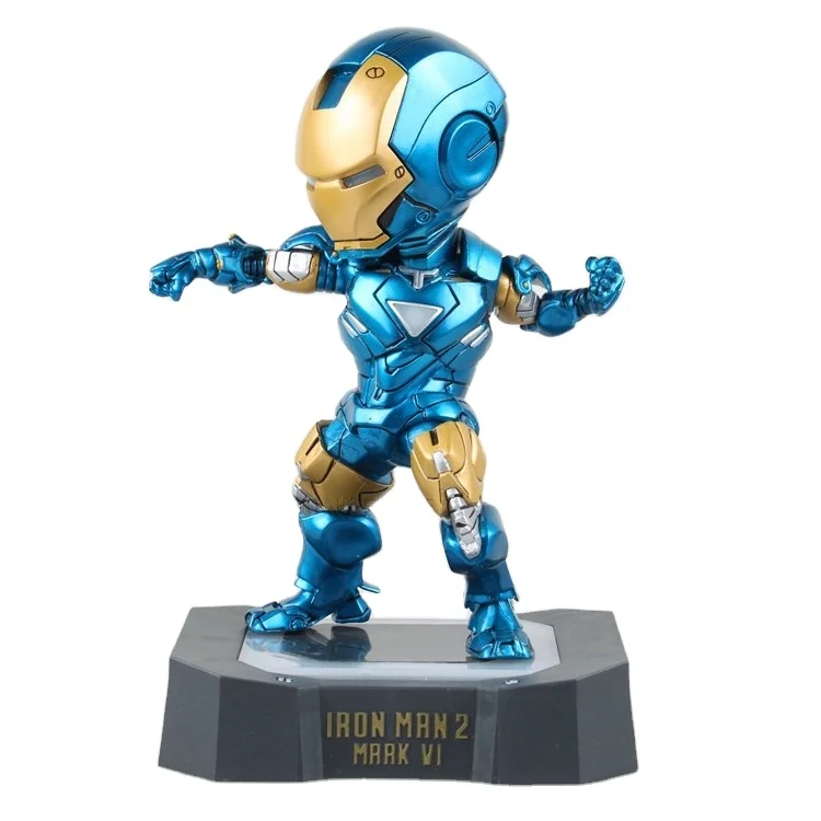 custom made plastic figure toy with led, cartoon character robot figure with lighting, super hero ABS figure with LED eyes